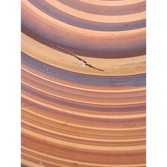 Handmade & Painted Art Pottery Hanging Dish Plate Abstract Contemporary - Picture 16 of 16